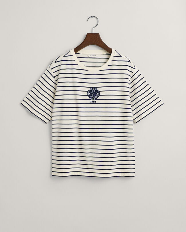Stribet Monogram T-shirt