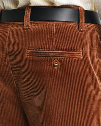 Relaxed fit brede bukser i jernbanefløjl