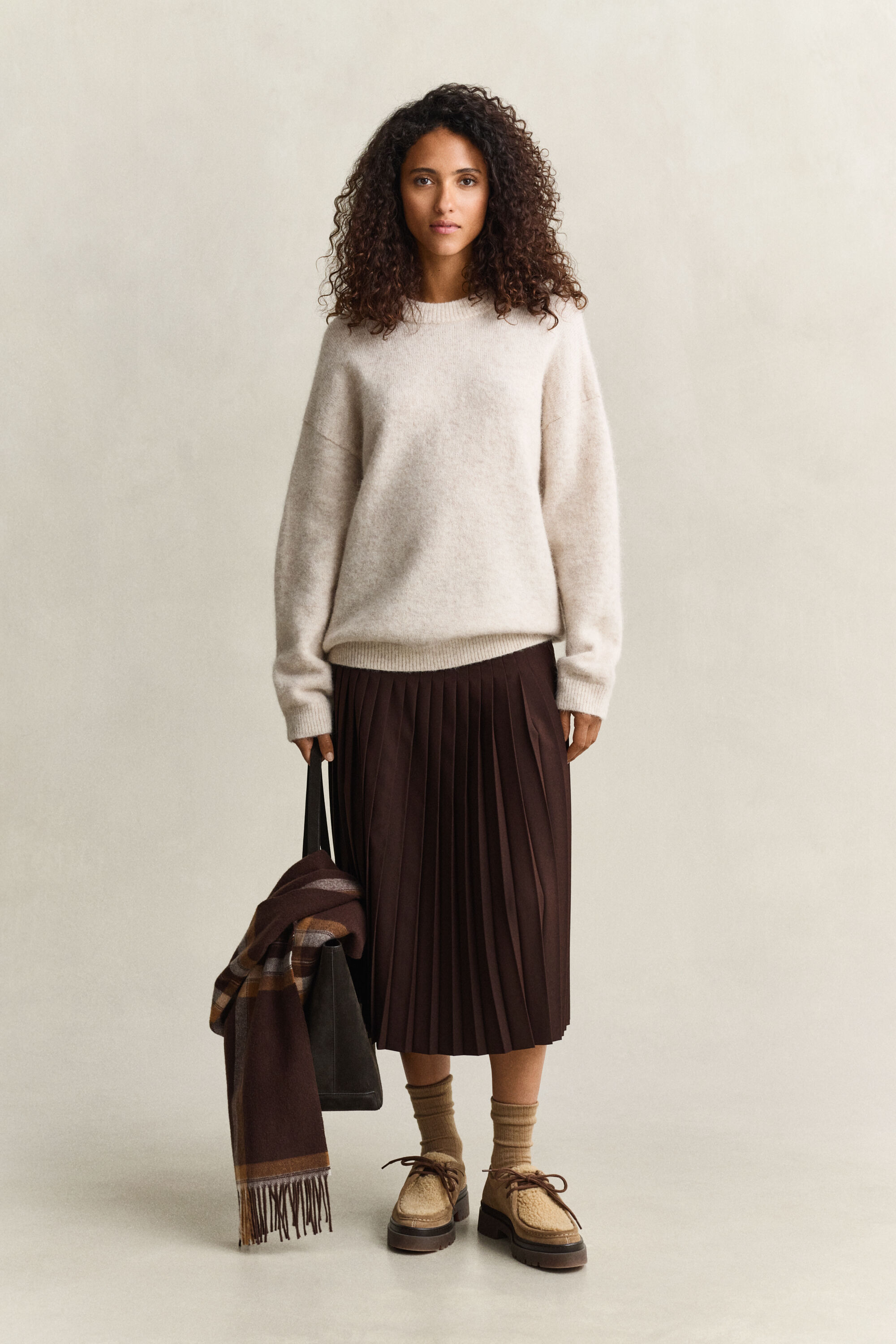 Sweater i blanding af alpakauld
