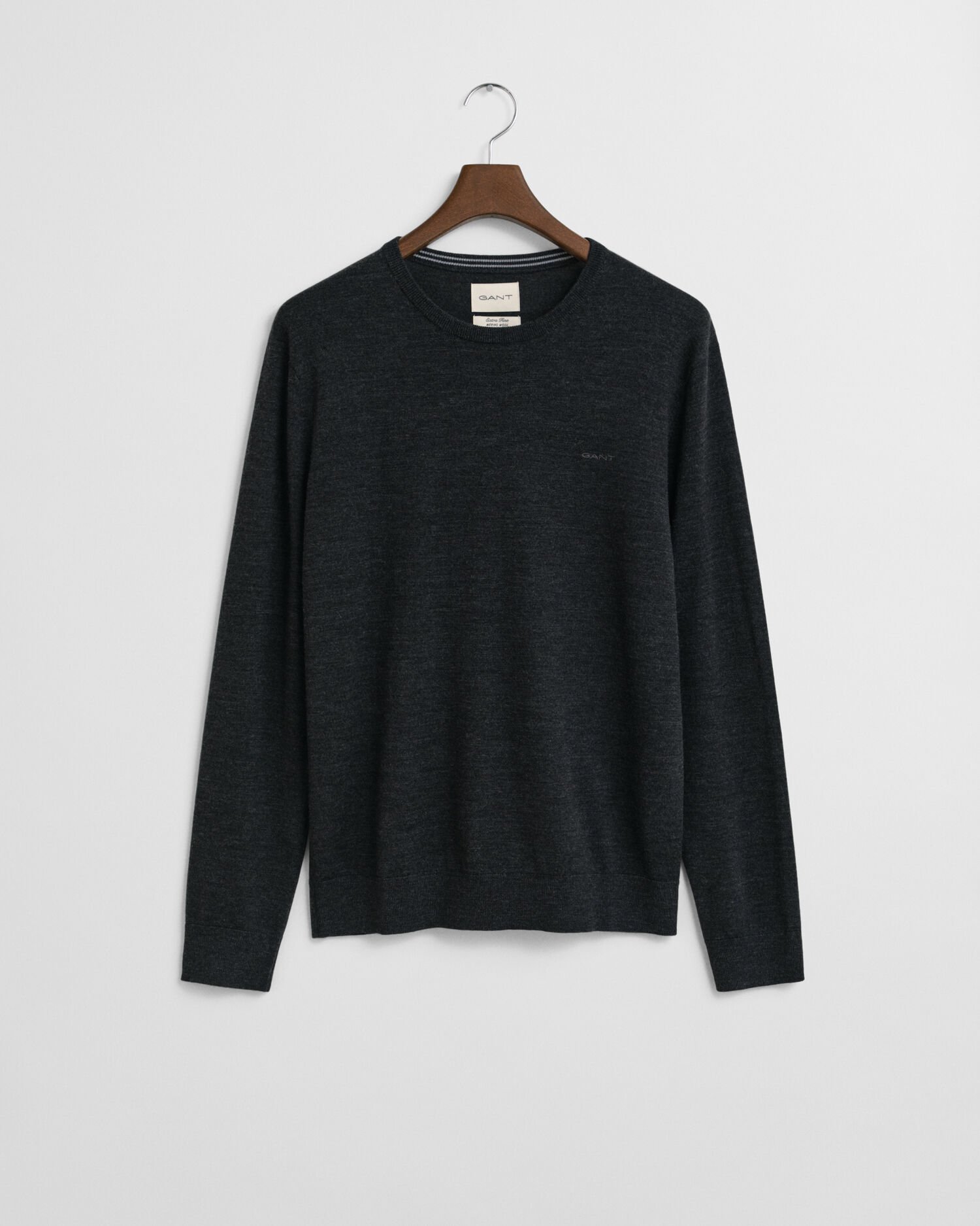 Crewneck sweater af ekstra fin merinould