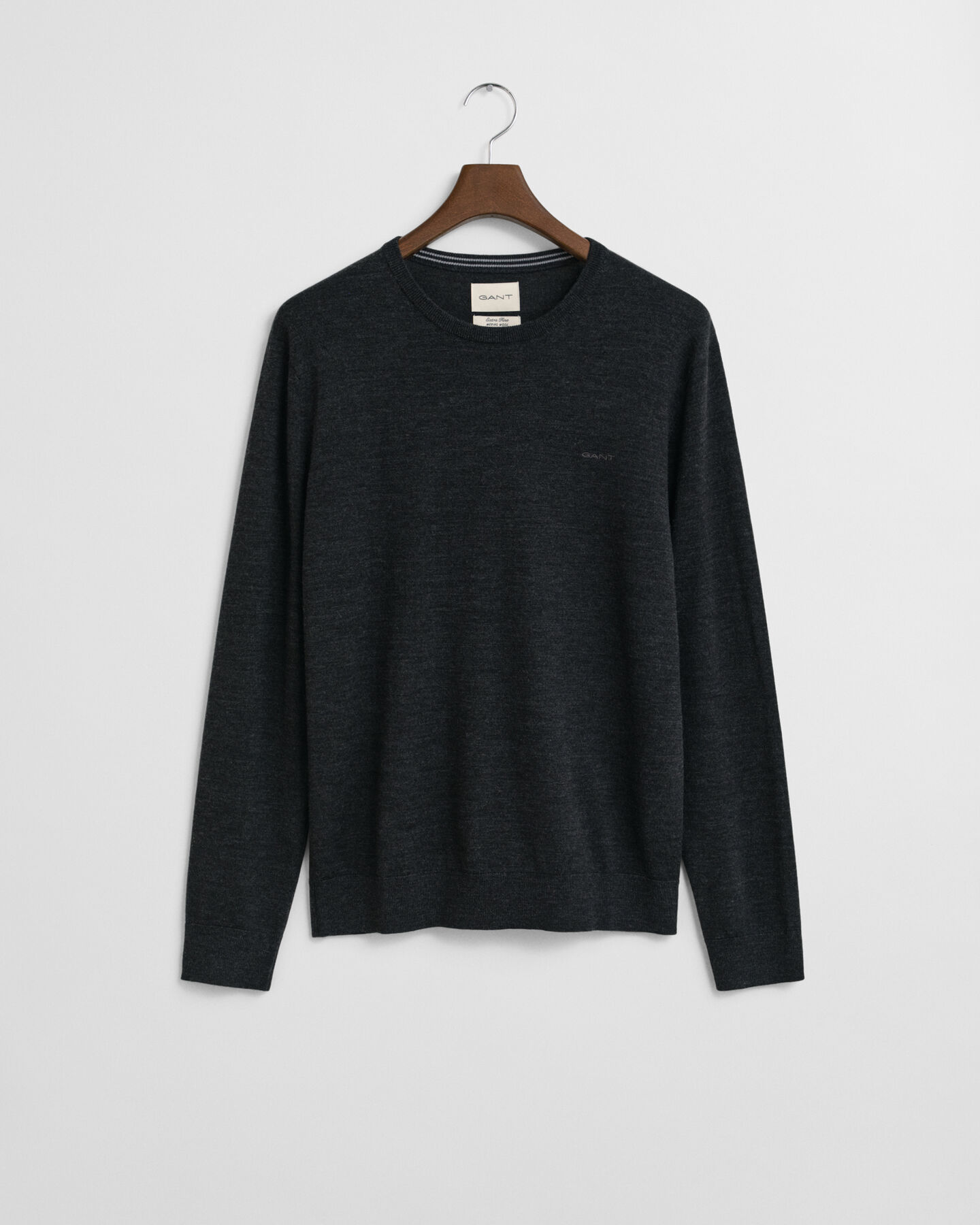 Crewneck sweater af ekstra fin merinould