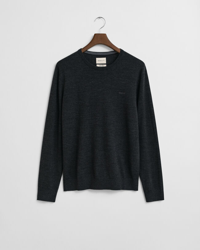 Crewneck sweater af ekstra fin merinould