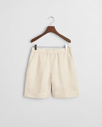 Relaxed fit pull-on shorts i hørblanding
