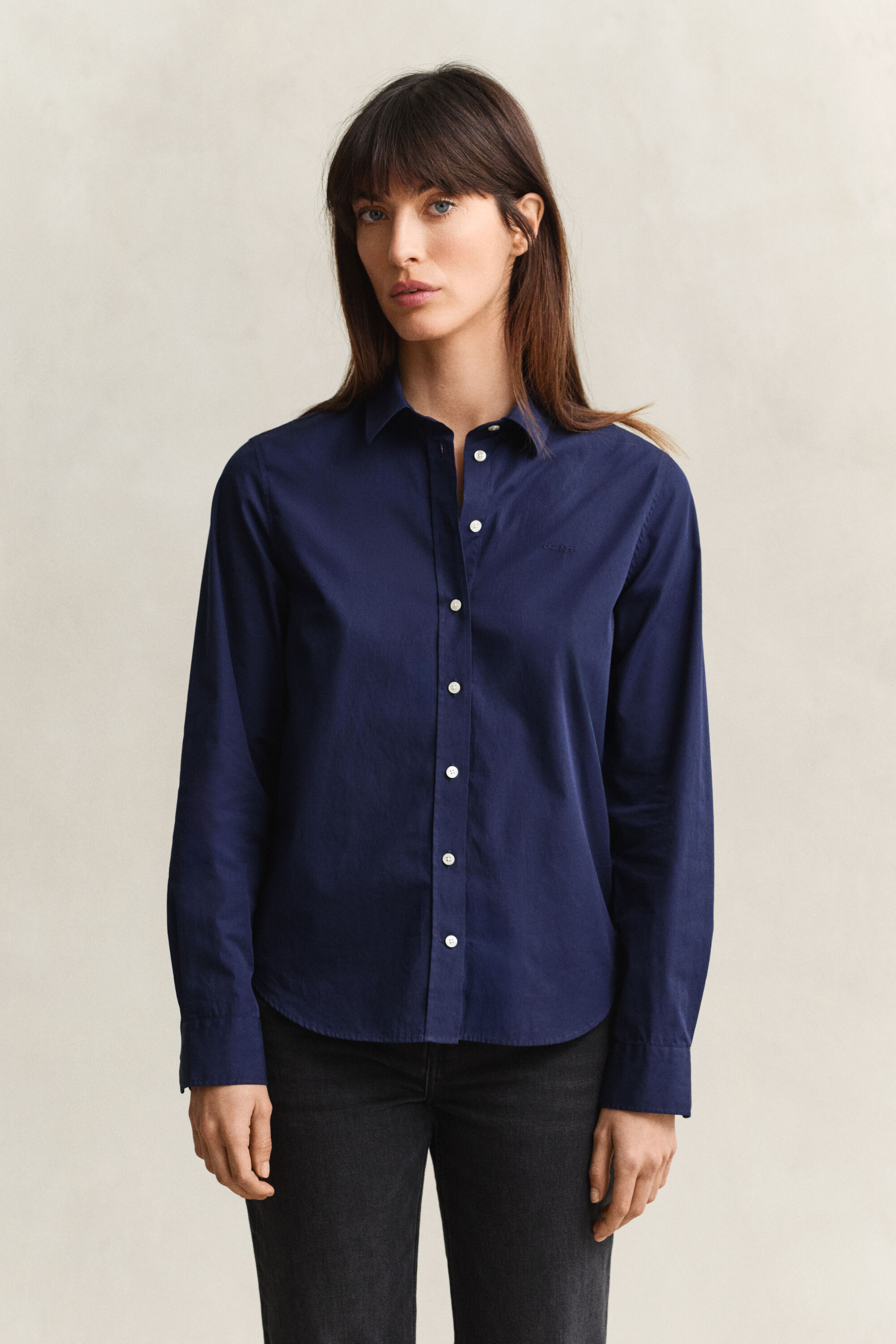 Regular fit klassisk poplin-skjorte