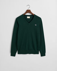 Klassiske sweater i bomuld med V-hals