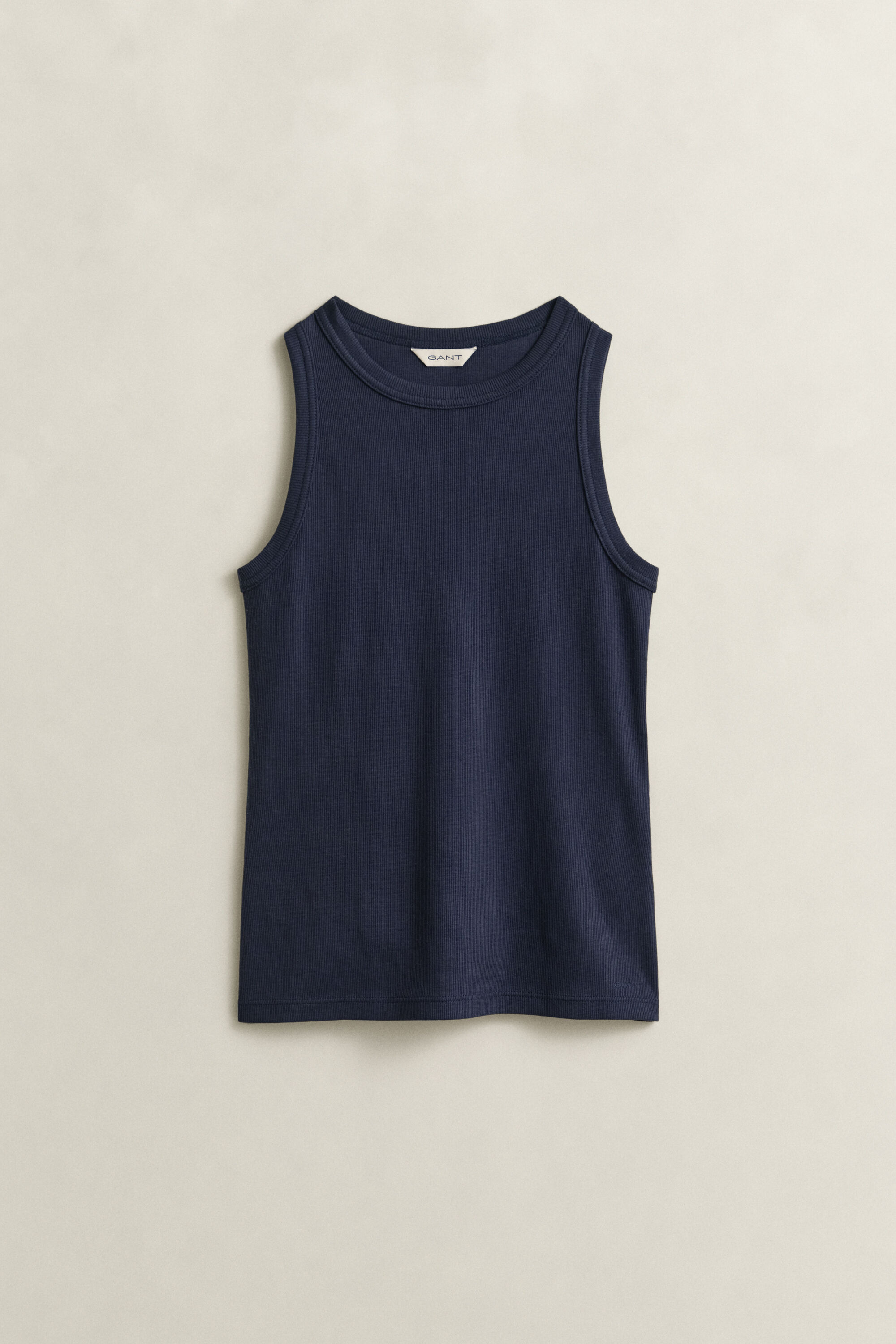Ribstrikket tank-top