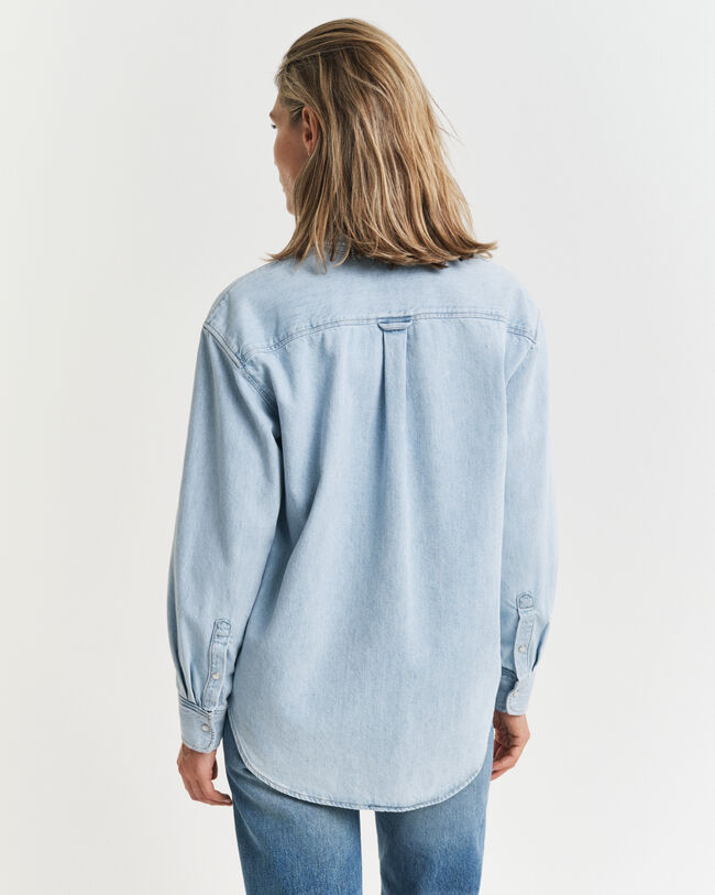Relaxed fit Pocket Detail denim skjorte