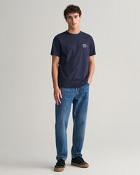 Relaxed fit tilspidsede jeans
