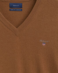 Sweater med V-hals af ekstra fin lammeuld