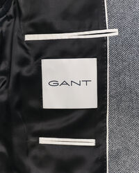 Slim fit jakkesæt-jakke i sildebensmønstret flannel