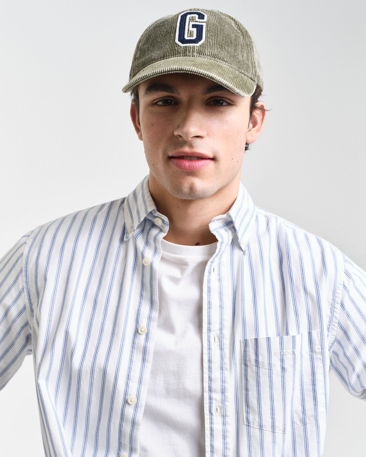 Regular fit stribet Archive Oxford-skjorte