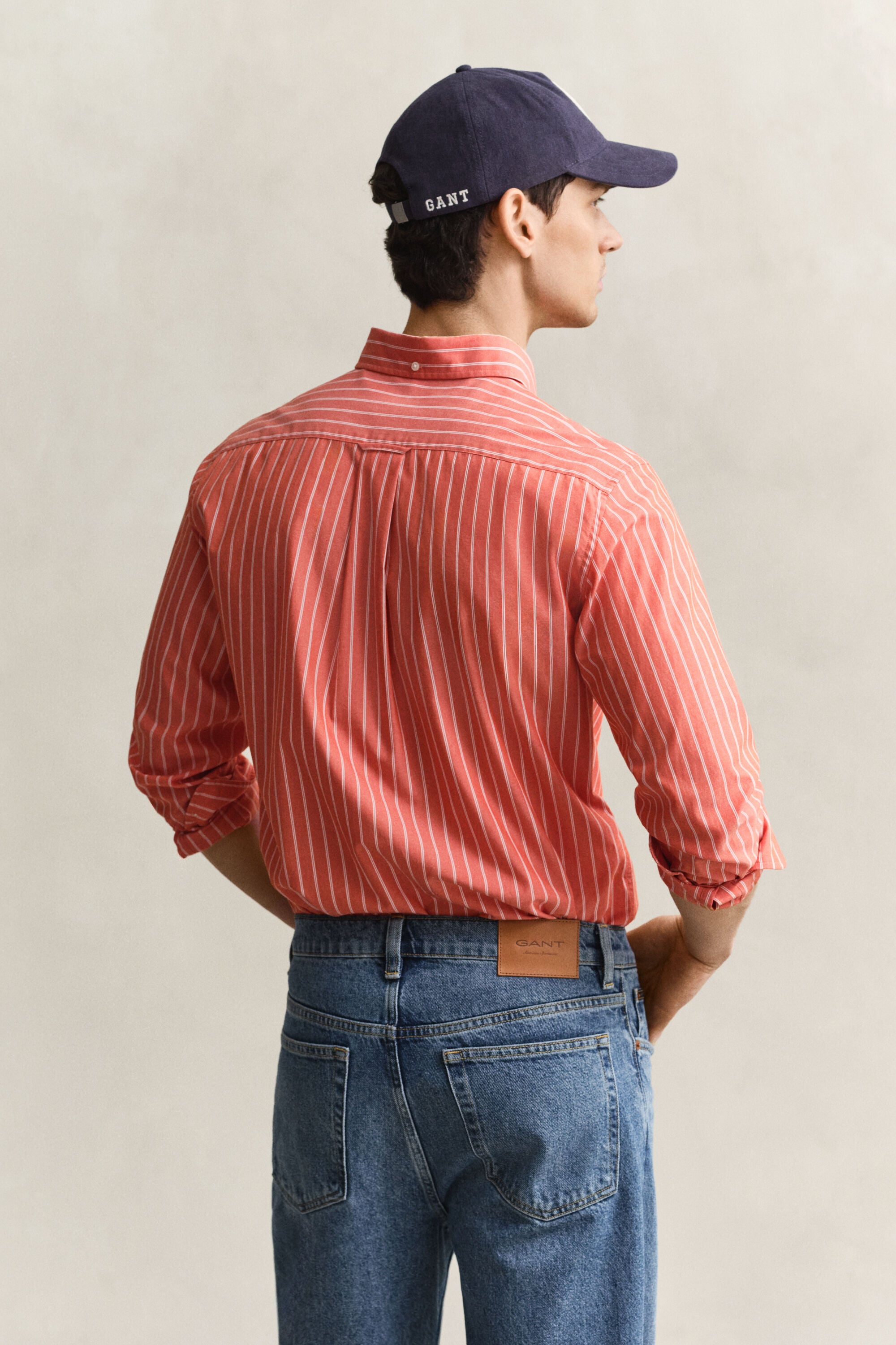 Stribet klassisk poplin-skjorte