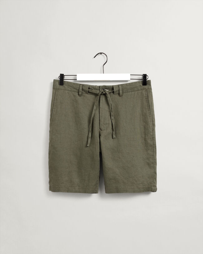 Relaxed fit shorts af h&oslash;r med l&oslash;besnor