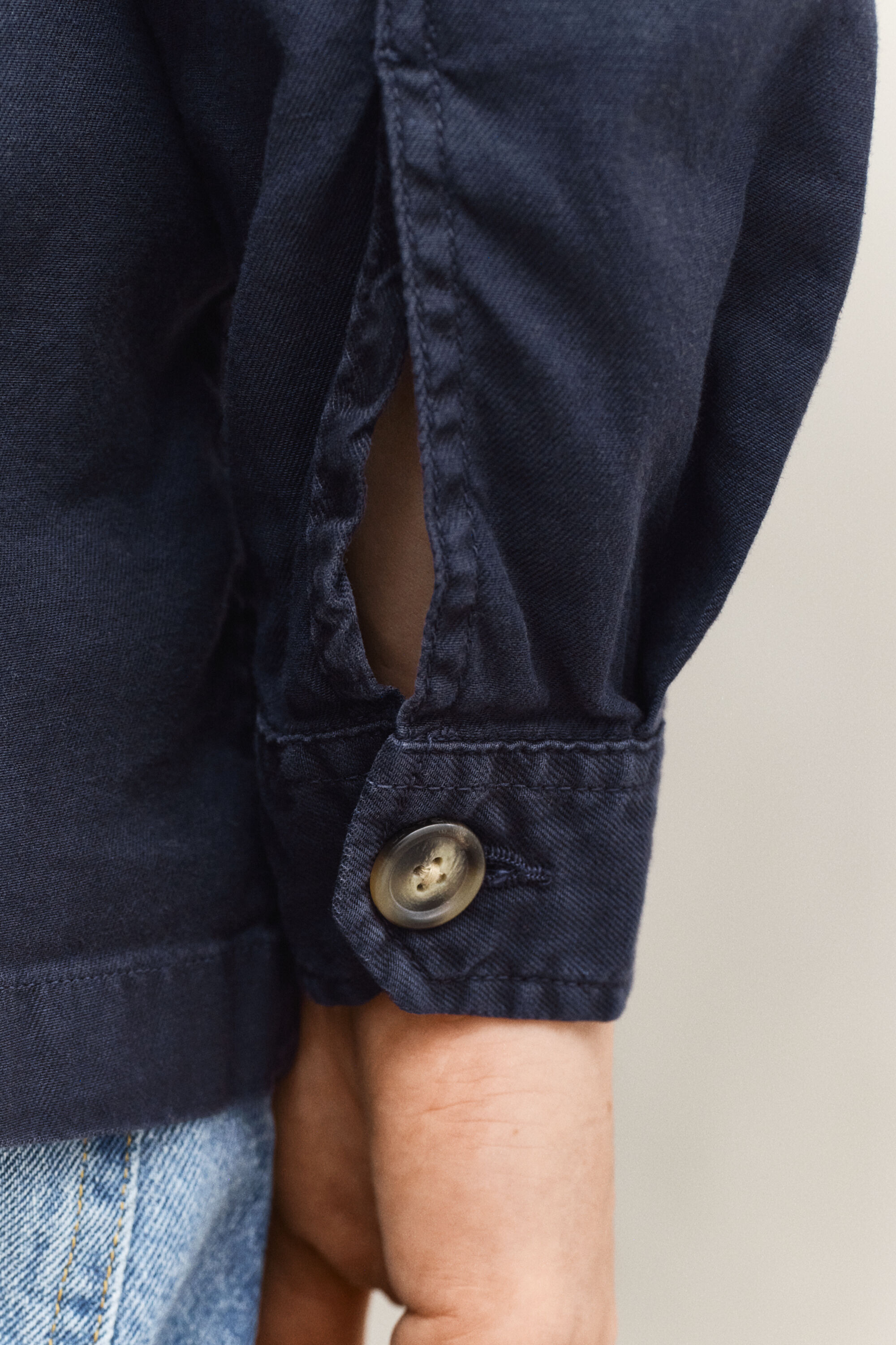 Overskjorte i hørblanding