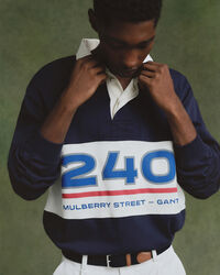 Grafisk Heavy Rugger med farveblokke