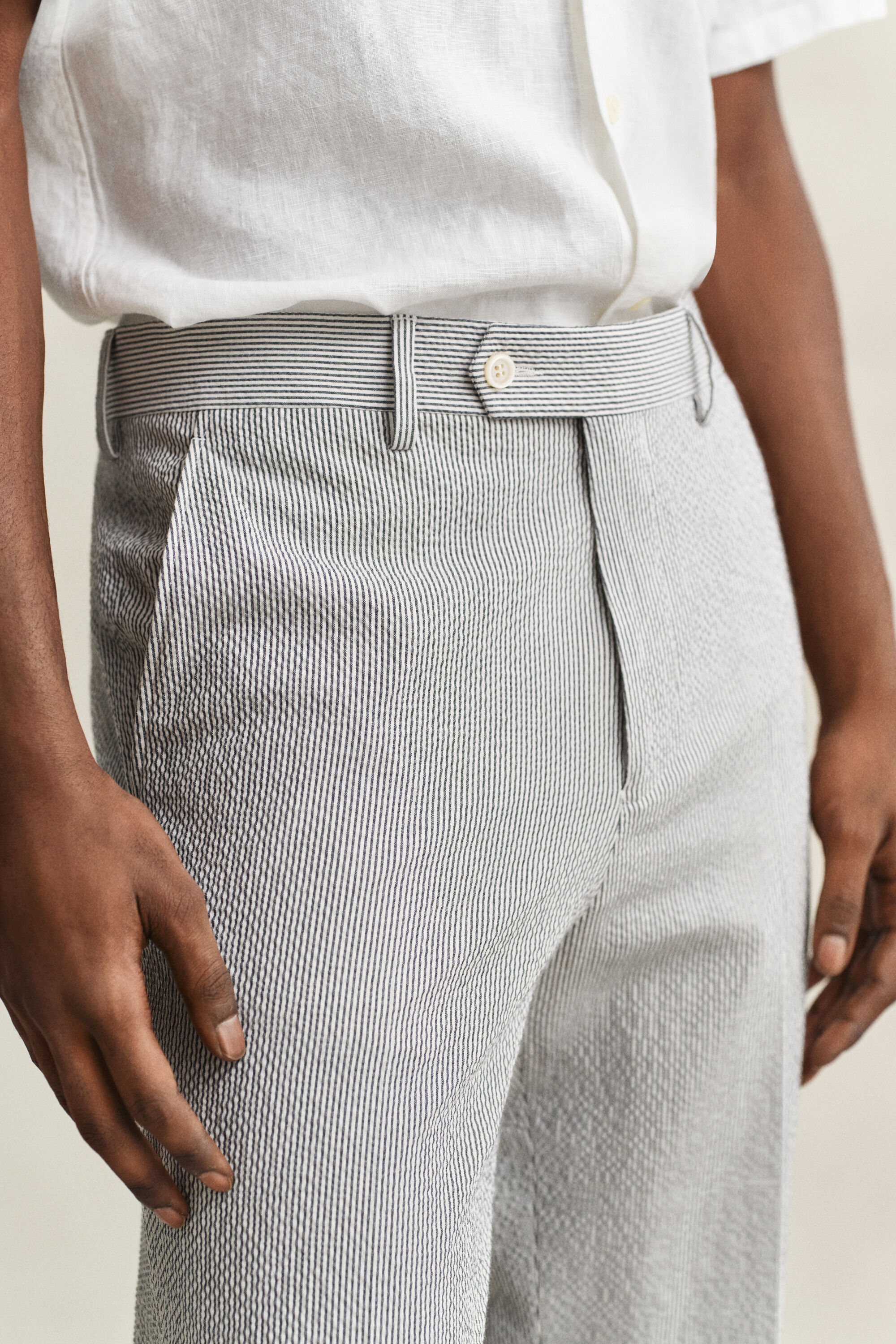 Seersucker jakkesæt-bukser