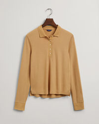 Detail Collar lang&aelig;rmet piqu&eacute; poloskjorte