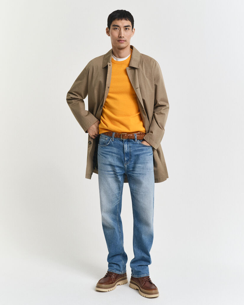 Crewneck sweater i ekstra fin lammeuld