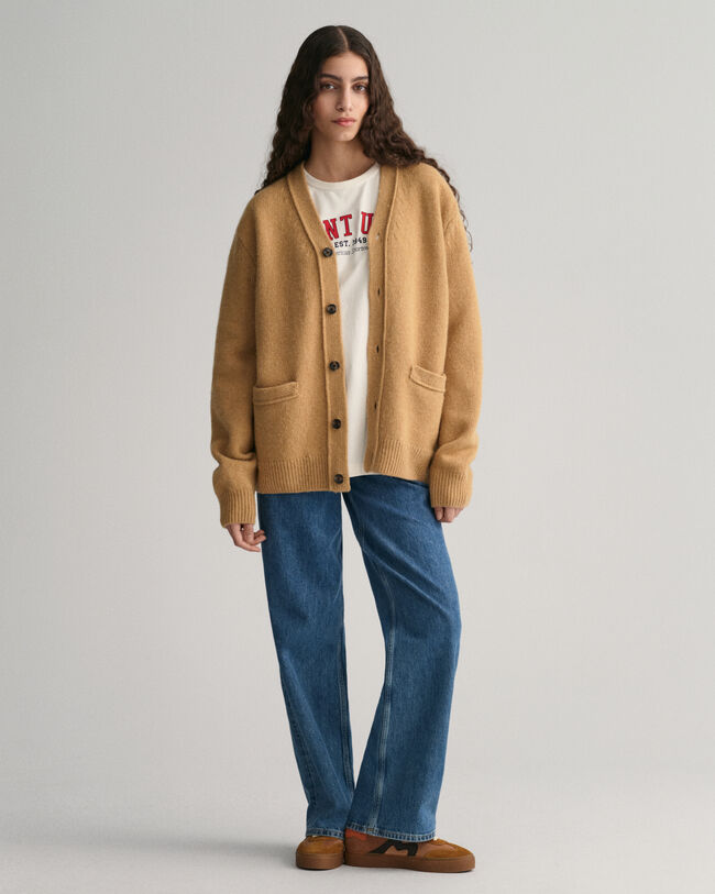 Blød cardigan af uld