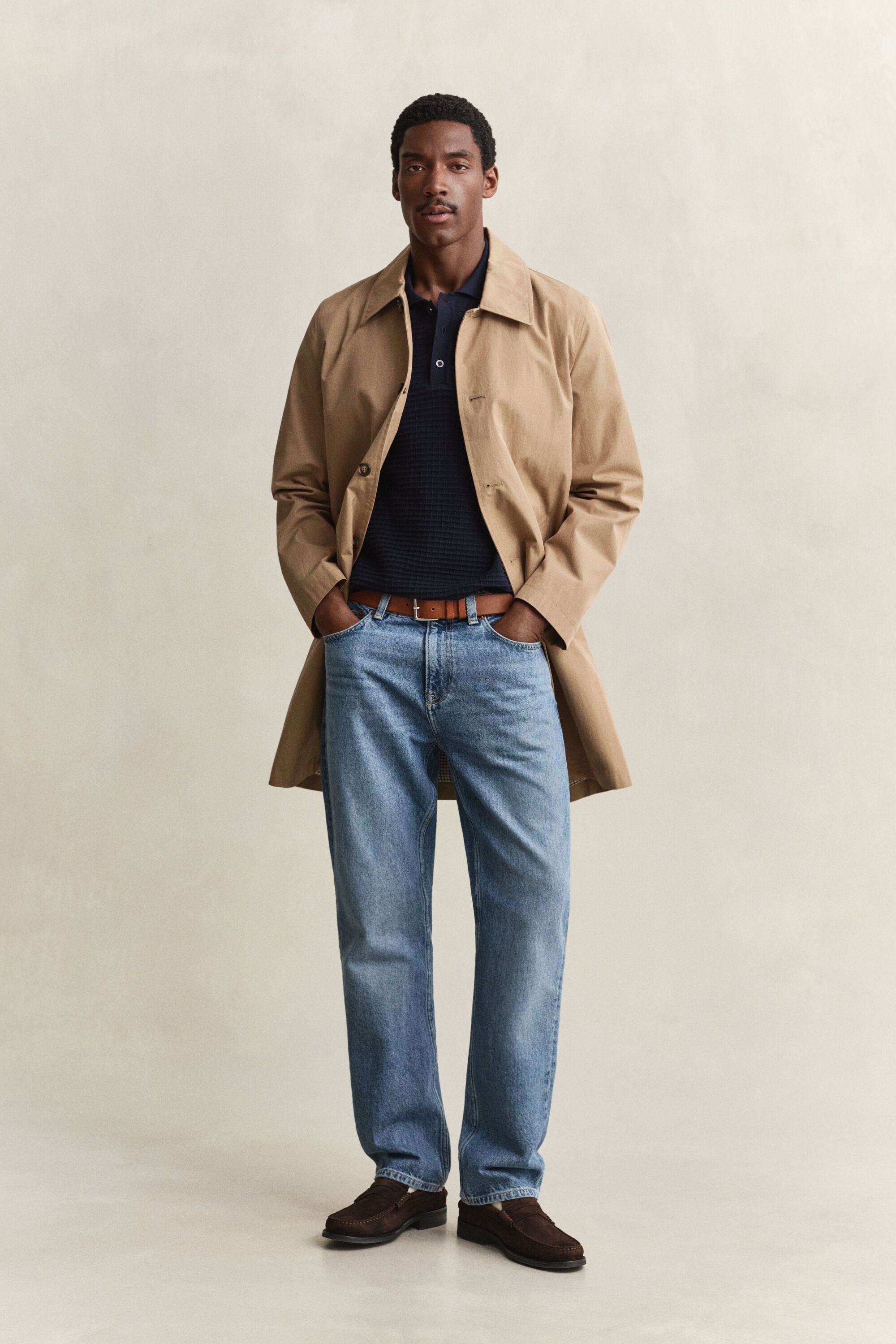 Tekstureret polosweater