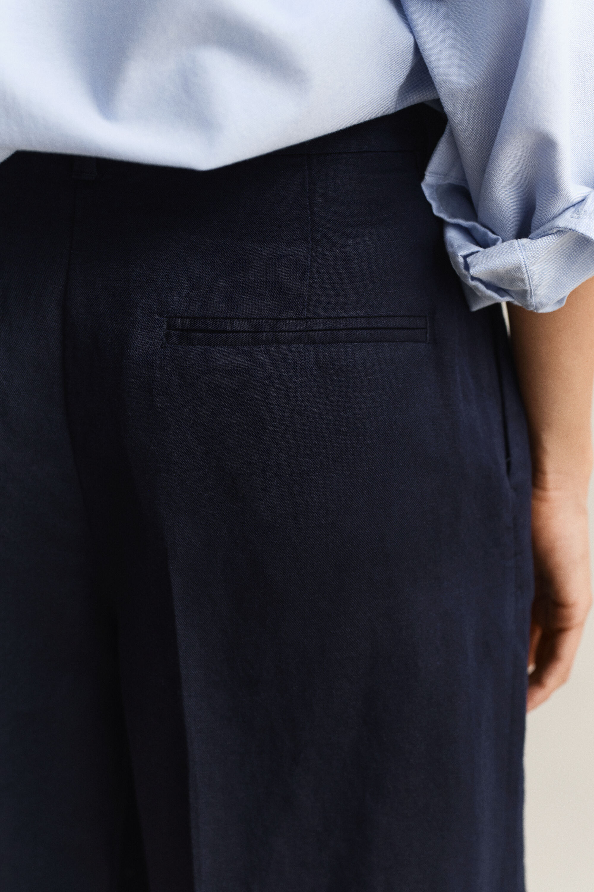 Skræddersyede shorts i hørblanding