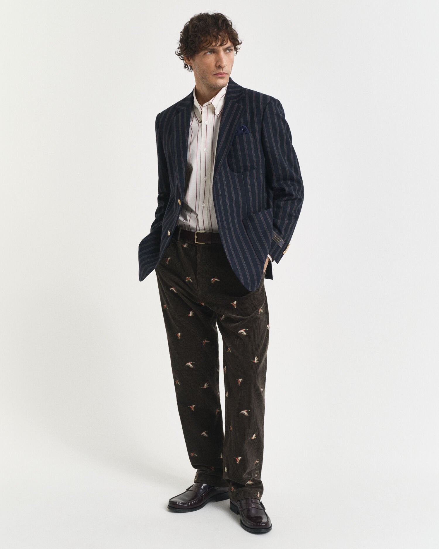 Relaxed fit Heritage Poplin skjorte med striber