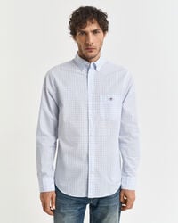 Regular fit klassisk gingham poplin-skjorte