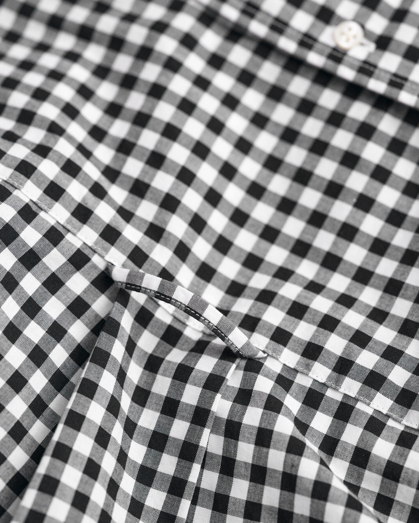 Regular fit klassisk gingham poplin-skjorte