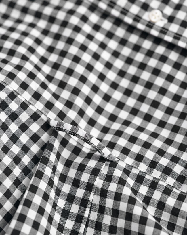 Regular fit klassisk gingham poplin-skjorte
