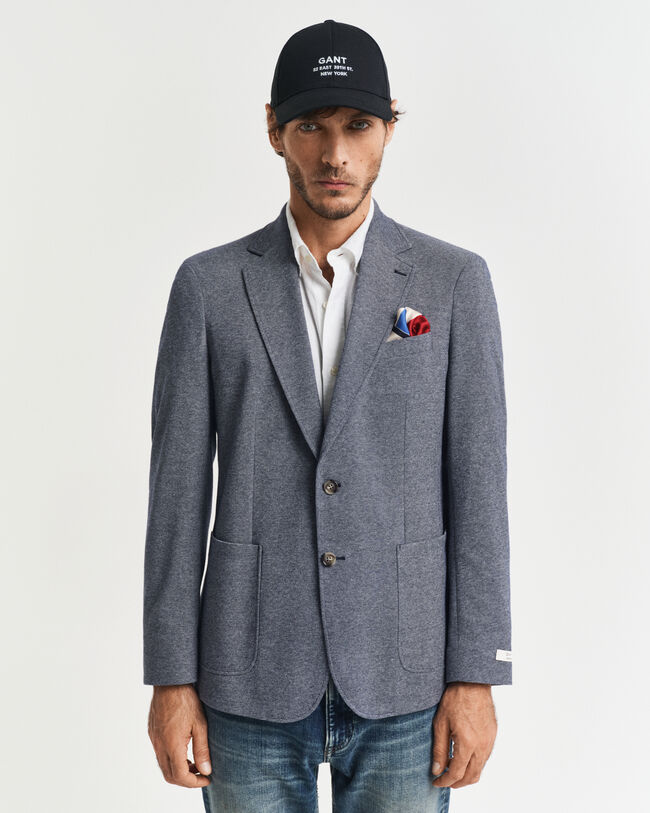 Slim fit tofarvet jersey blazer