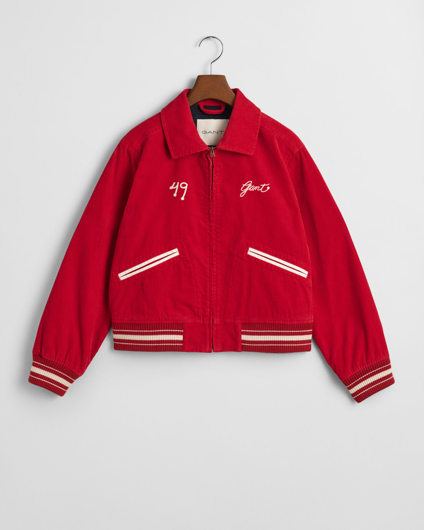 Varsity Jacket i jernbanefløjl