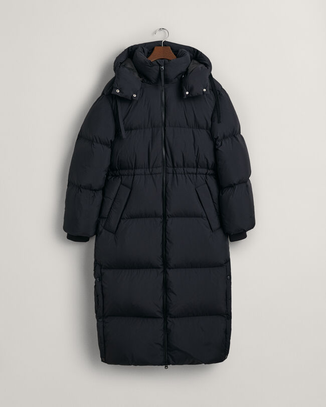 Dunfrakke i fuld l&aelig;ngde