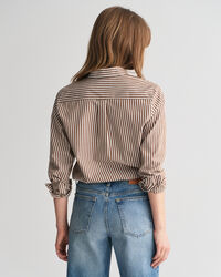 Regular fit klassisk stribet poplin-skjorte