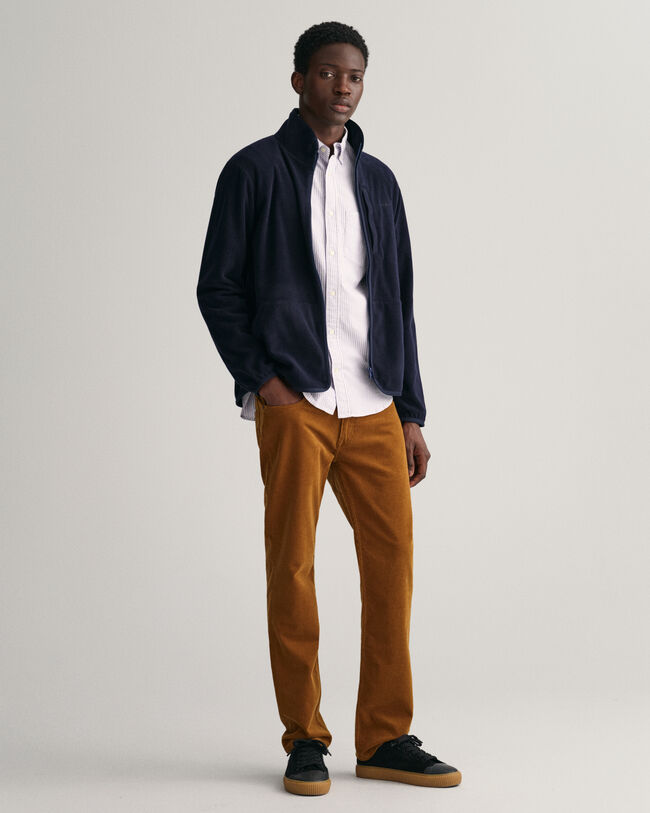 Fleece jakke med lynlås