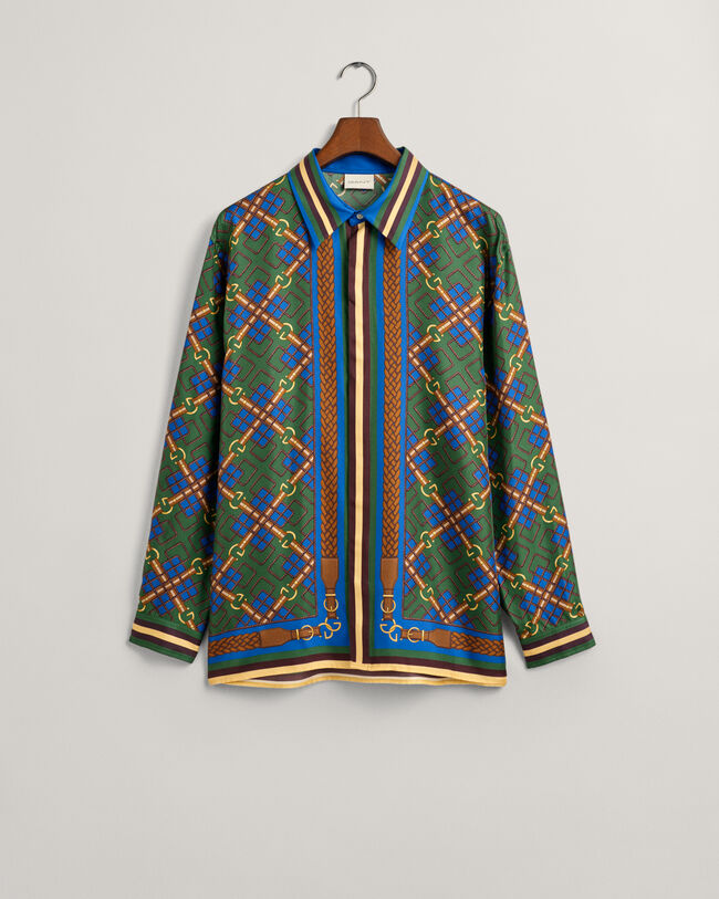 Relaxed fit Medallion silkeskjorte