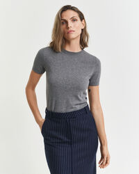 Let kortærmet sweater med crewneck