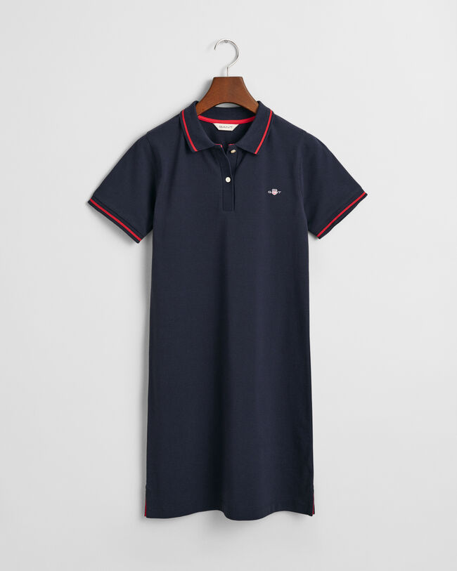 Teen Girls t&aelig;tsiddende piqu&eacute; polokjole