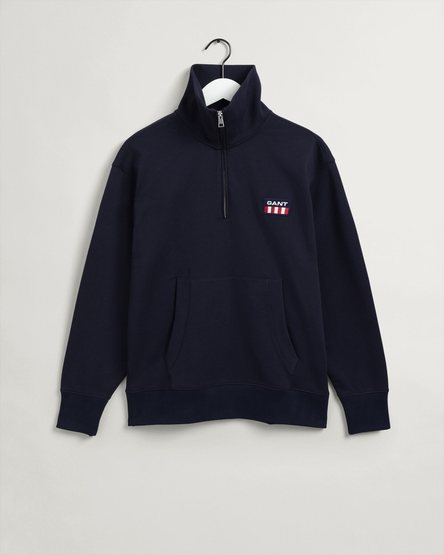 Retro Flag sweater med halv lynlås