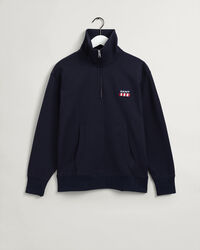 Retro Flag sweater med halv lynlås