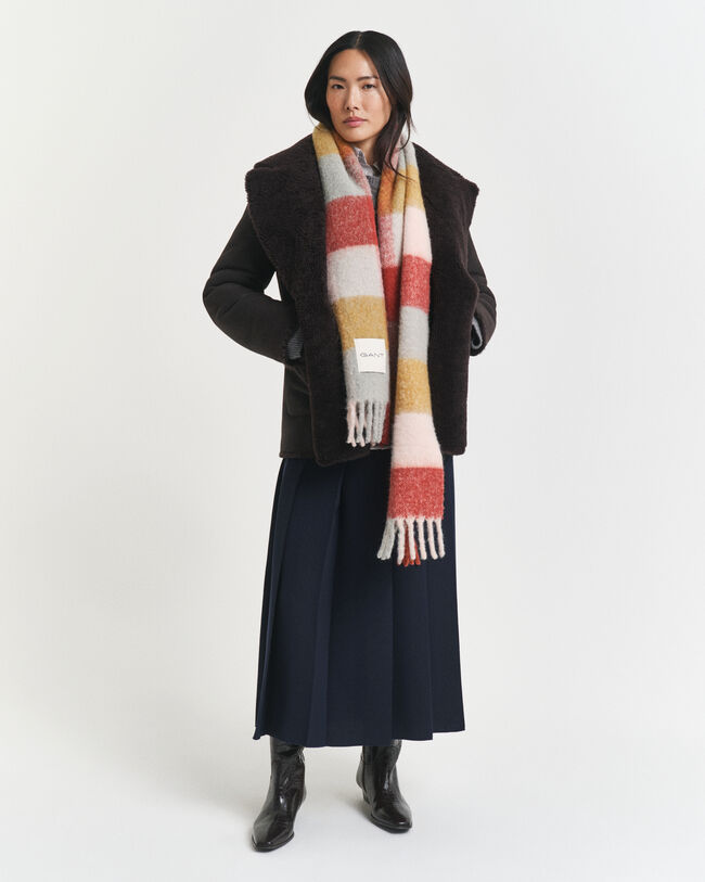 Ternet halstørklæde i alpakauldblanding