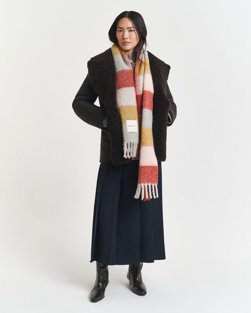 Ternet halstørklæde i alpakauldblanding