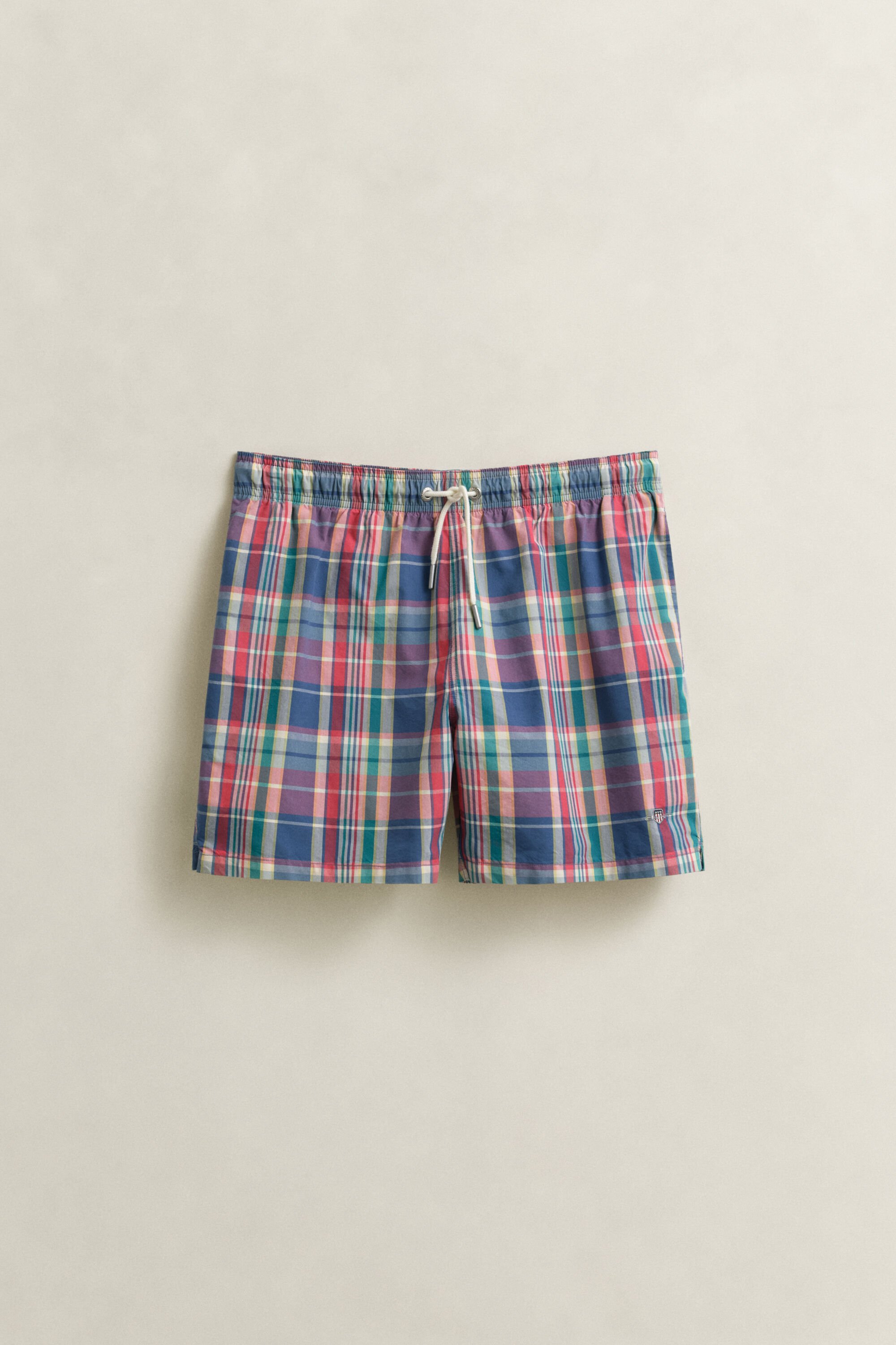 Madras-ternede badeshorts