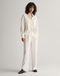 Relaxed fit bukser med læg