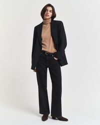 Kortærmet sweater med rullekrave i kashmir