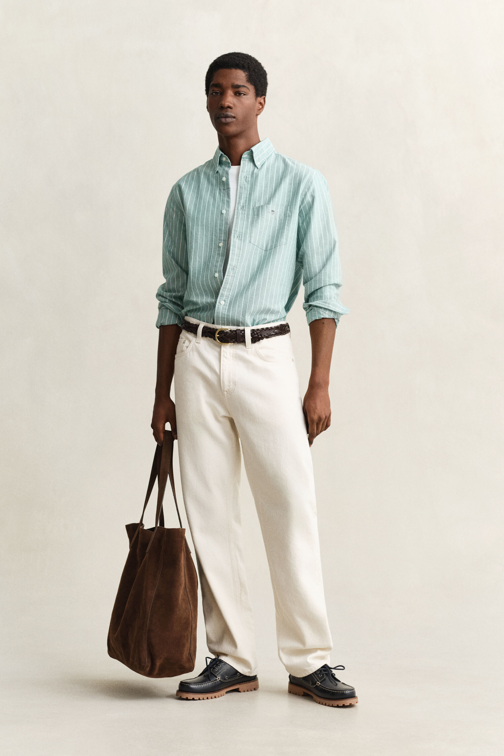 Klassisk Oxford skjorte med striber