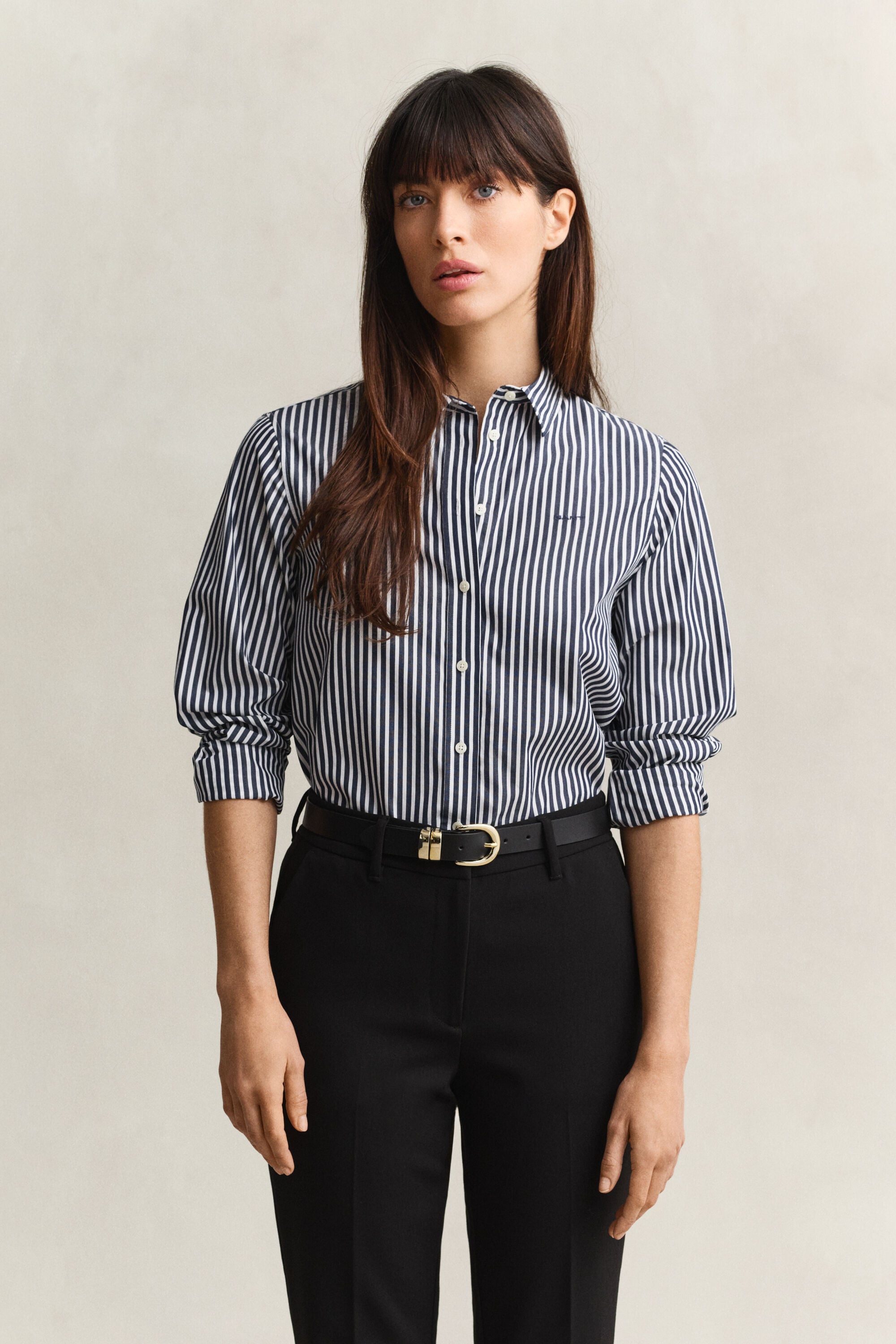 Classic Regular poplin skjorte med striber