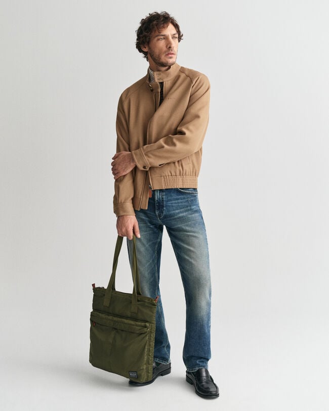 Harrington jakke i uldblanding