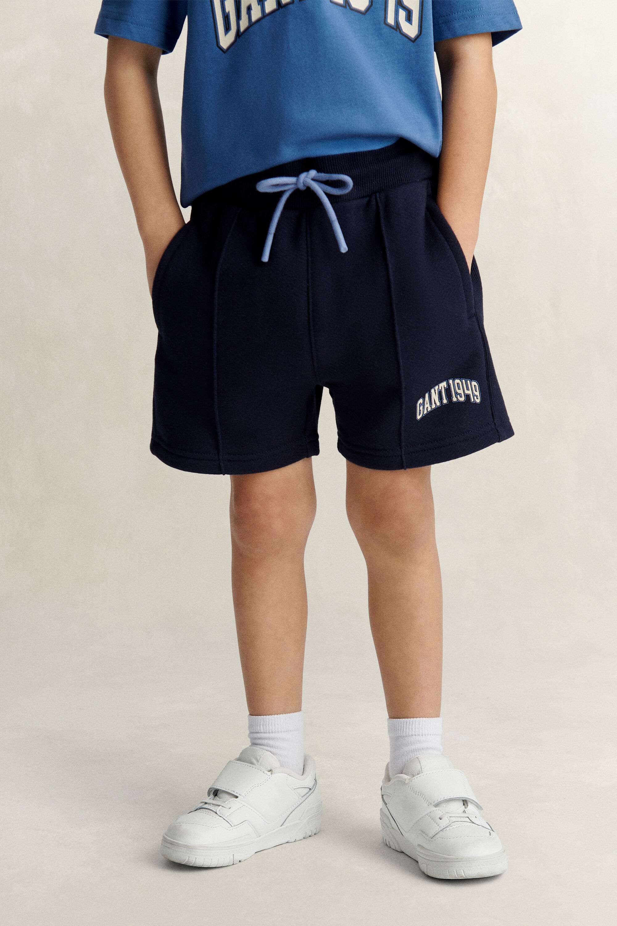 Boys teksturerede ribstrikkede shorts