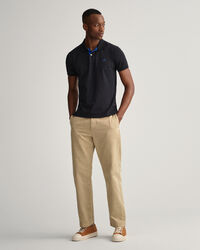 Contrast piqué Rugger med krave