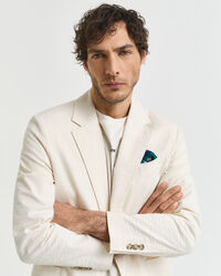 Slim fit seersucker jakkes&aelig;t-jakke